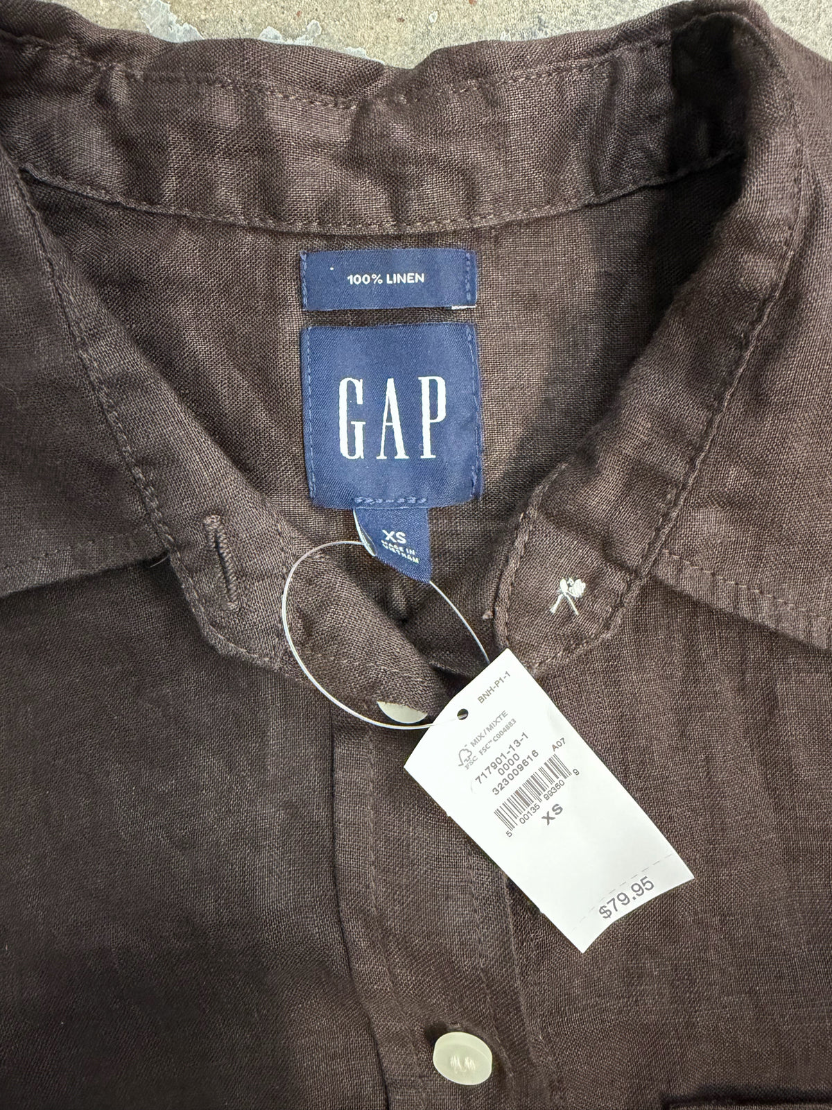 Gap XS NWT Linen Top
