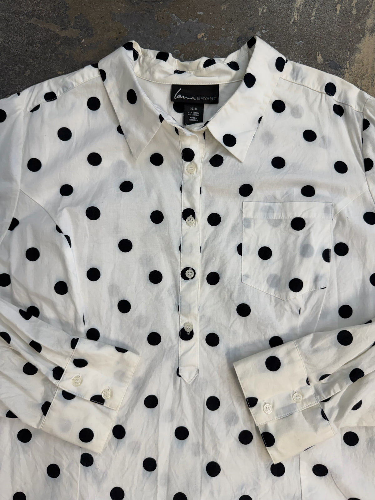 Lane Bryant Size 22/24 Polka Dot Top