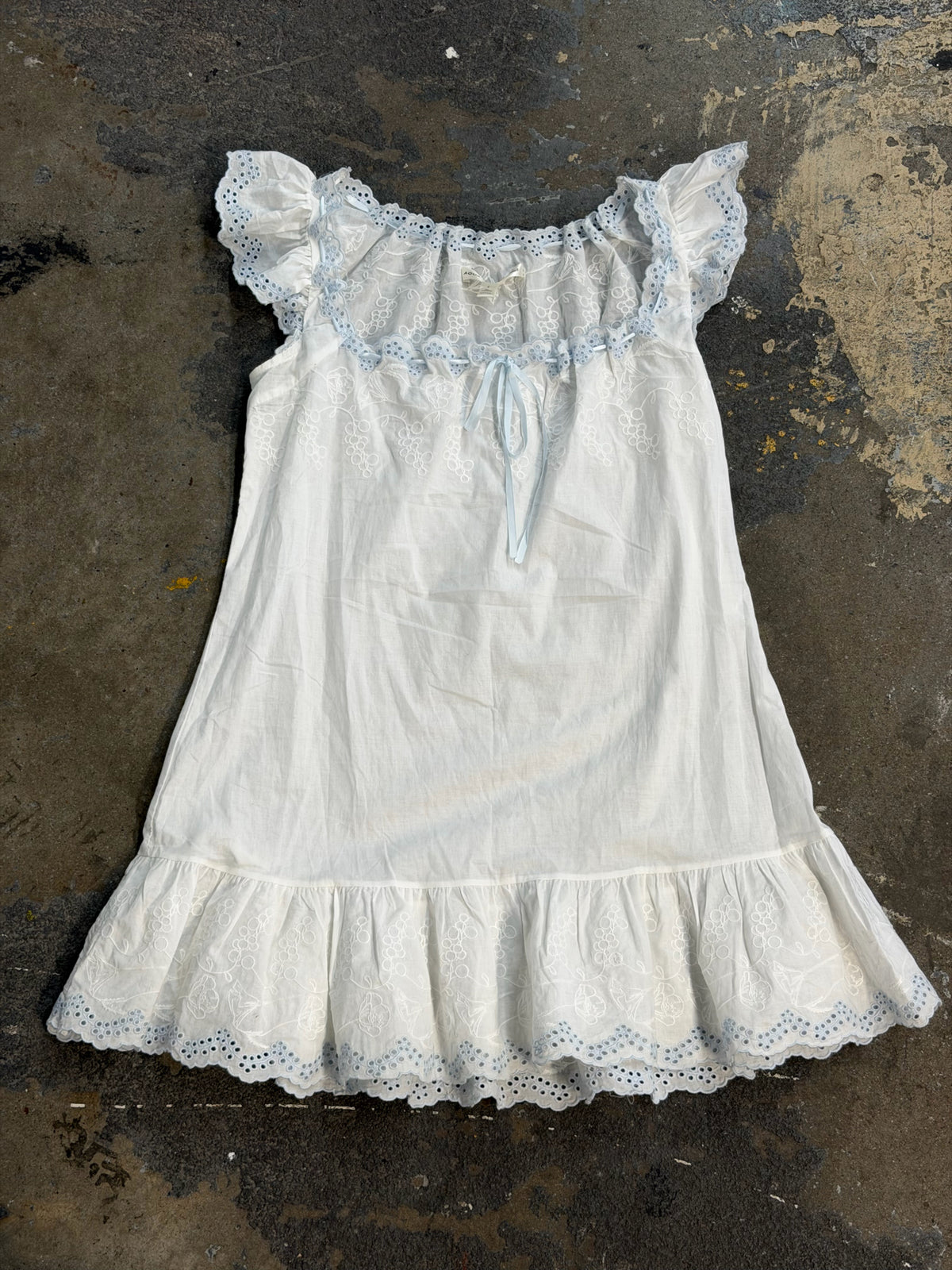 Aqua Small White Dress