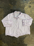 Cato XL Striped Ruffle Top
