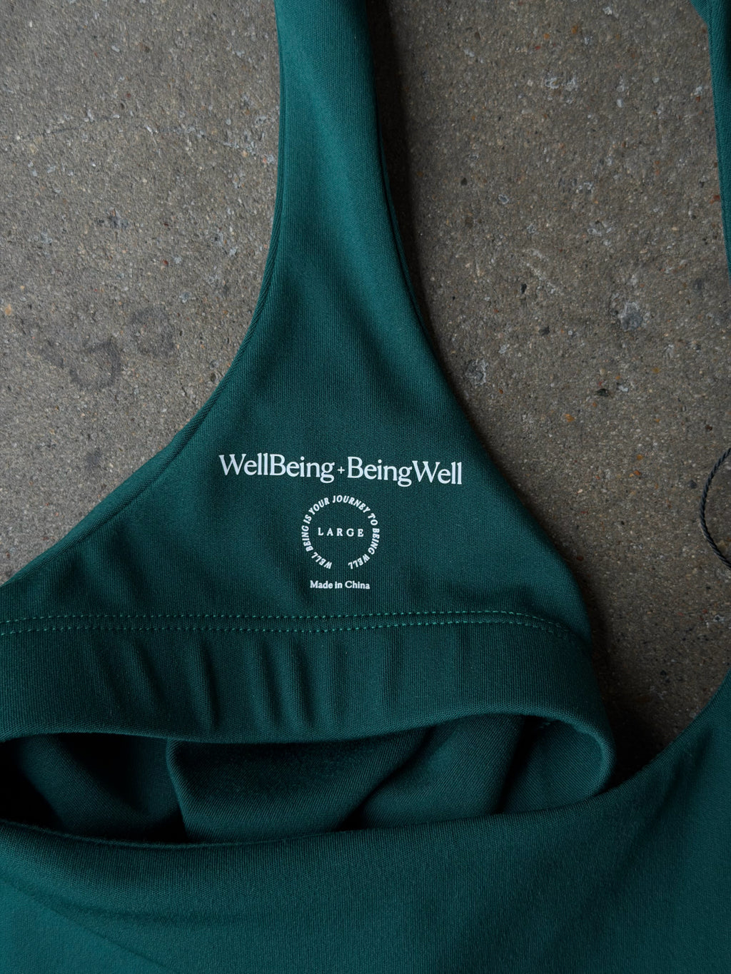 Well being Large Green Athletic Apparel
