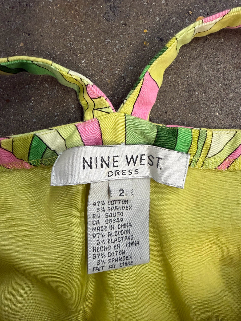 Nine West Size 2 Y2K Print Dress