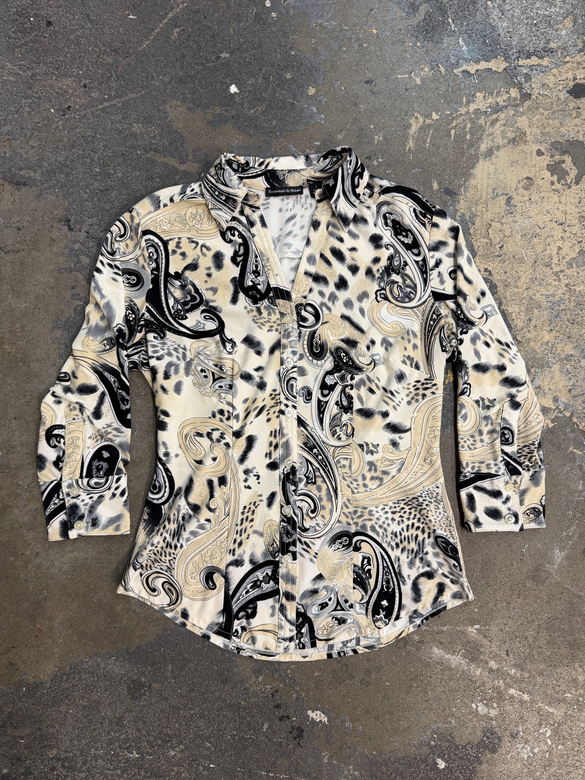 Essentials by Milano Small Y2K Paisley Top