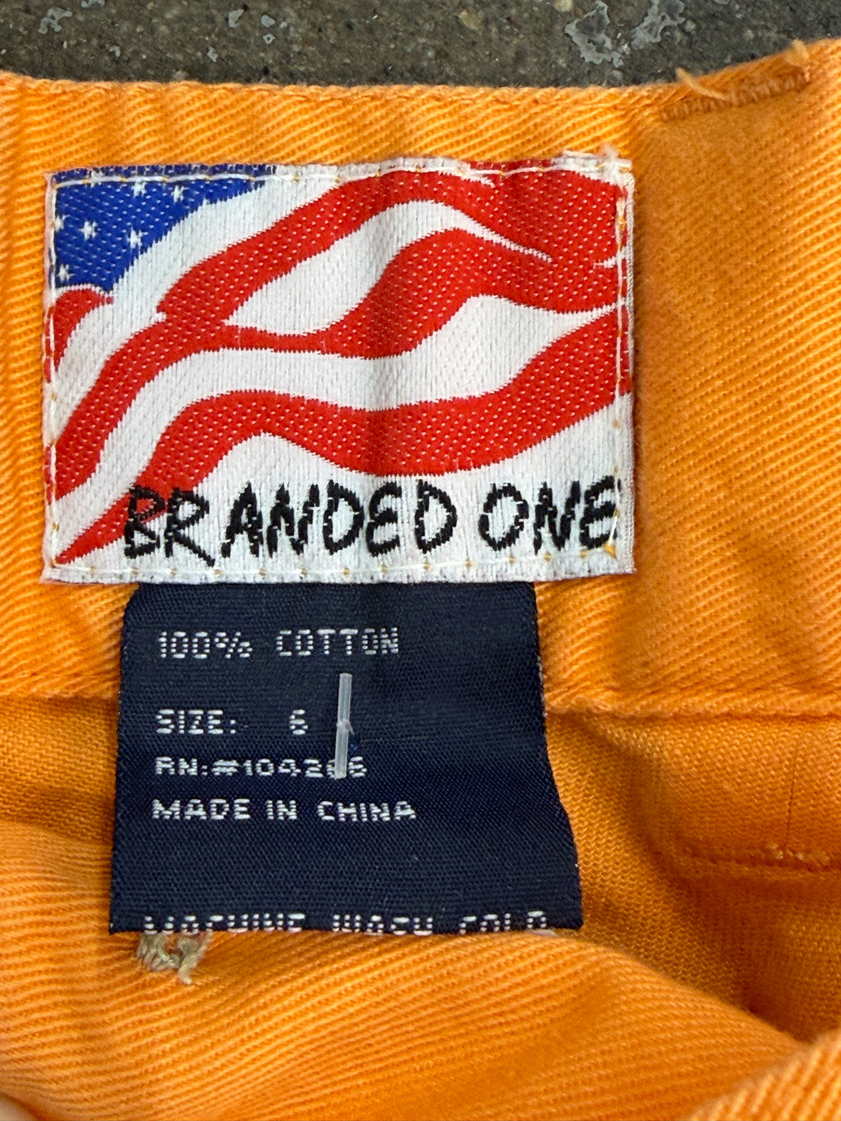 Branded One Size 6 Orange Shorts