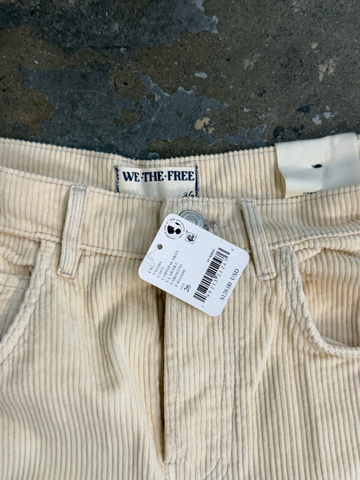 We The Free Size 26 NWT Corduroy Pants