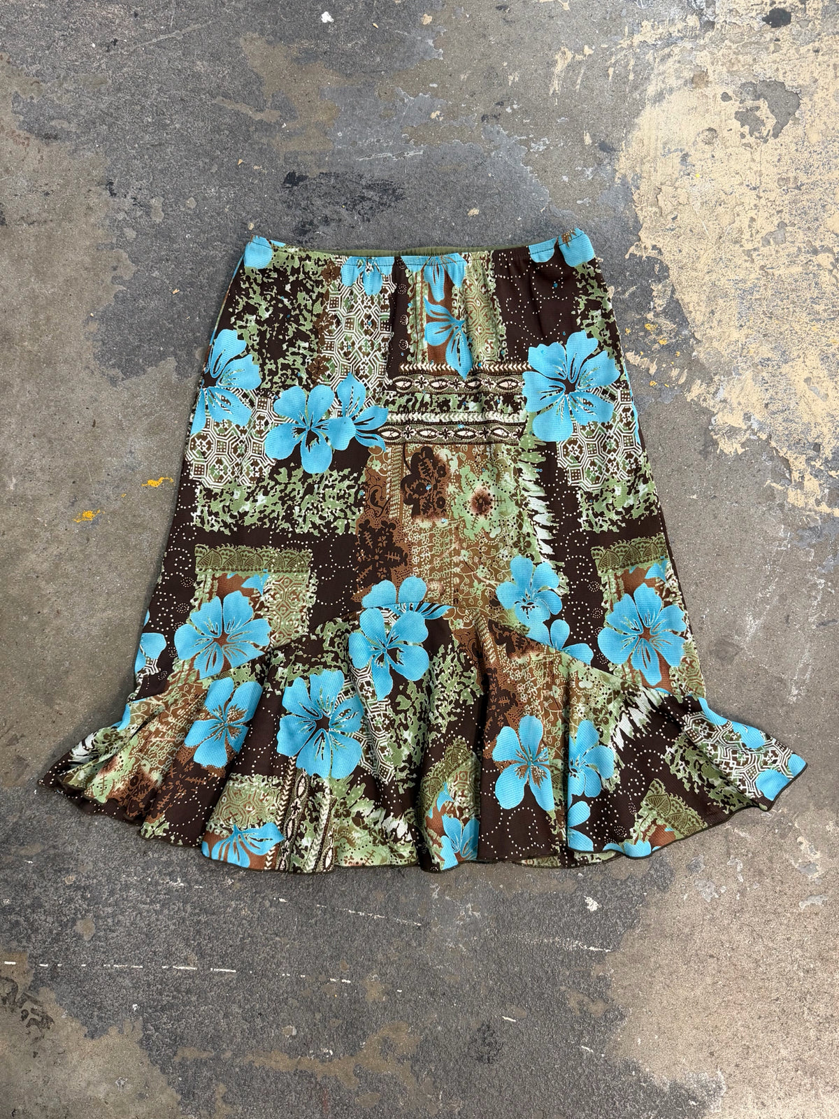 IN Studio Medium Y2K Floral Midi Skirt