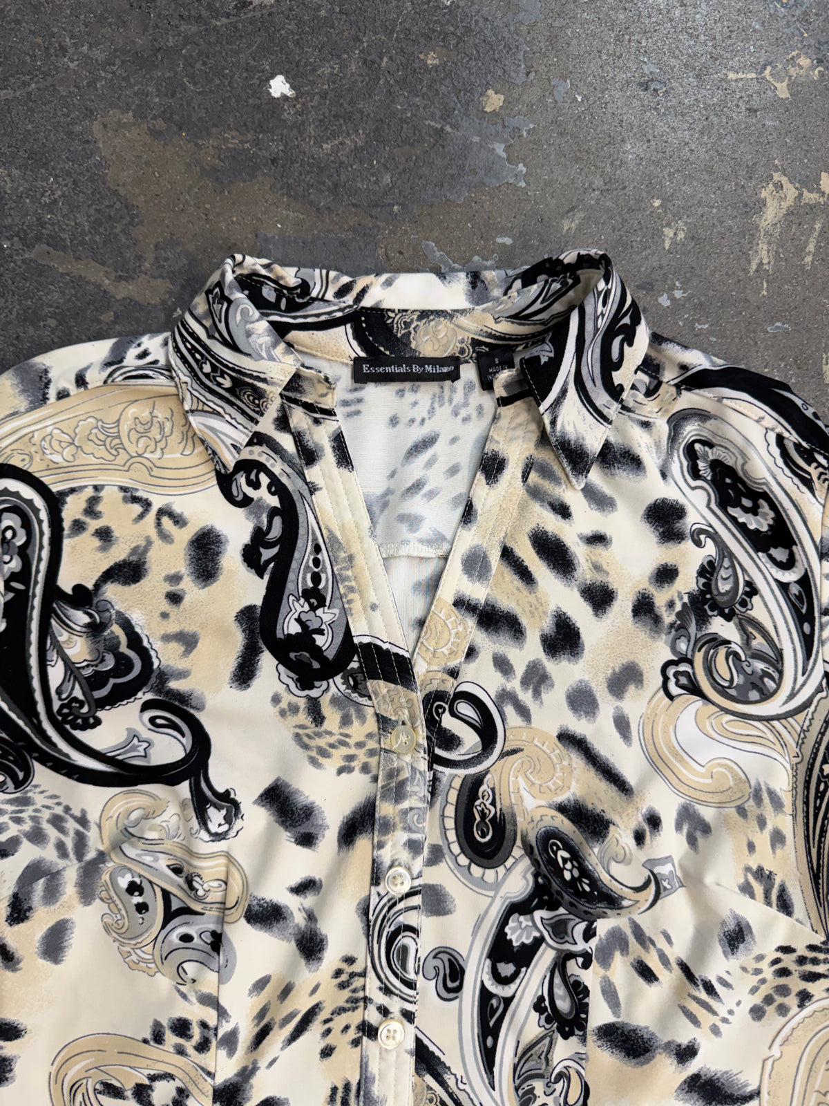 Essentials by Milano Small Y2K Paisley Top